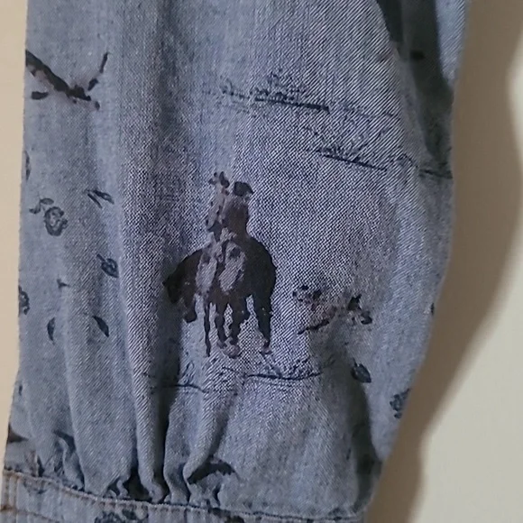 McGregor Blue Western Print Cowgirl Dress - Picture 4 of 4